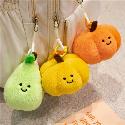 จี้ของเล่นตุ๊กตาผักและผลไม้, กล้วย, แอปเปิ้ล, ส้ม, ของเล่นนุ่ม, ของเล่นที่กำหนดเอง